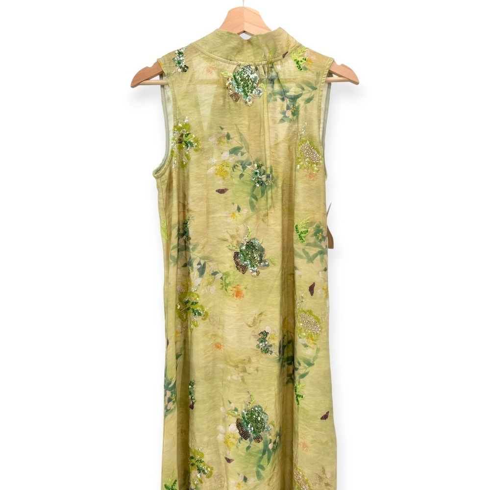 NWT o.p.t Naia Halter Floral Maxi Dress in Mariposa Green - Size Large - Picture 7 of 13